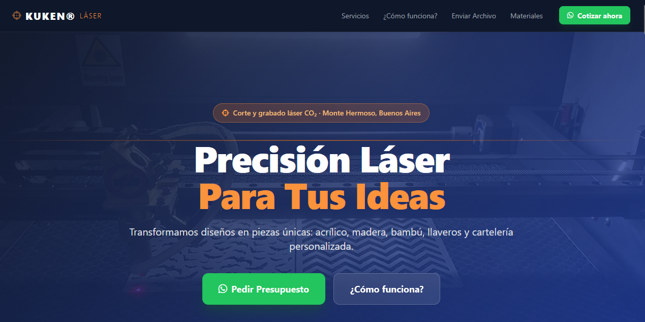 Kuken Laser - One Page Site